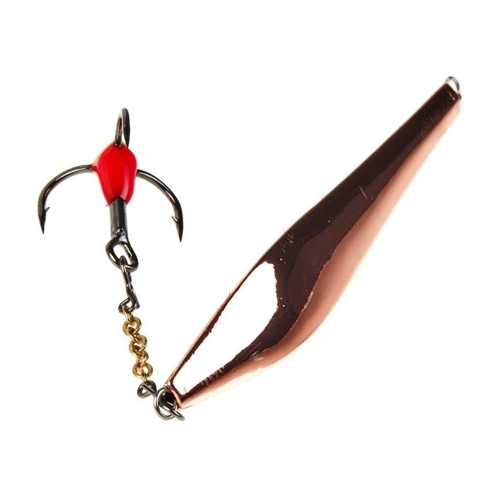 Блесна вертикал. зим. Lucky John DOUBLE BLADE с цеп. и тр. 65мм CS блистер