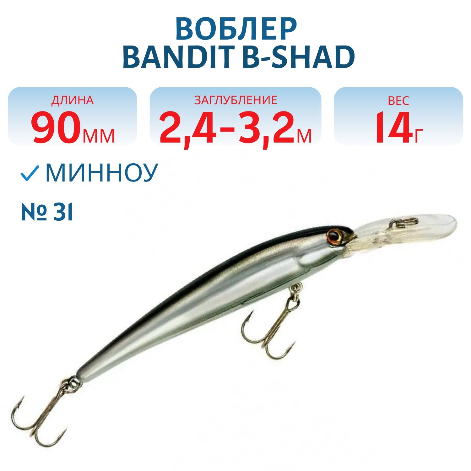 Воблер BANDIT B-SHAD 31