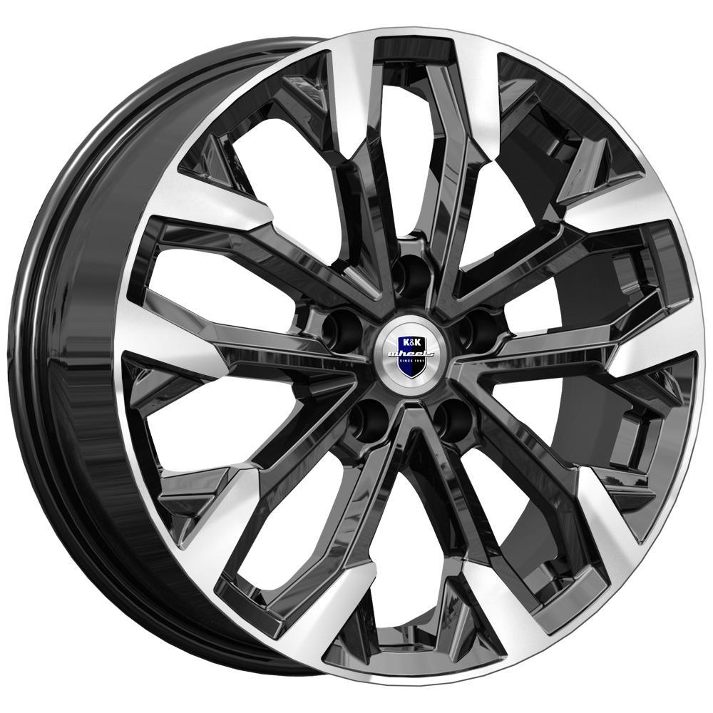 Литой диск K&K Морейн КС1046 6.5x17/5x114.3 D67.1 ET45 алмаз черный 80442 комплект 4шт.