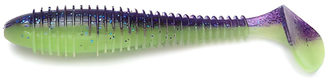 Приманка съедобная Keitech Swing Impact FAT 7.8" #PAL06 Violet Lime Belly