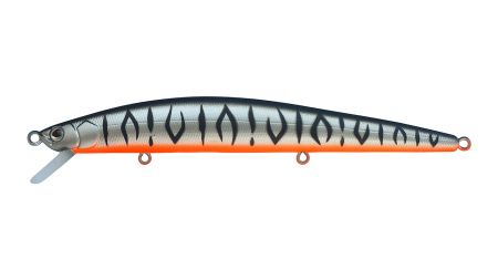 Воблер Минноу Strike Pro Slingshot Minnow 120F,  120 мм,  12, 6 гр,  Загл. 0, 5м.-1, 5м.,  Плавающий,  цвет: A243ES Grey Shadow Mat Tiger,  (EG-145F#A243ES)