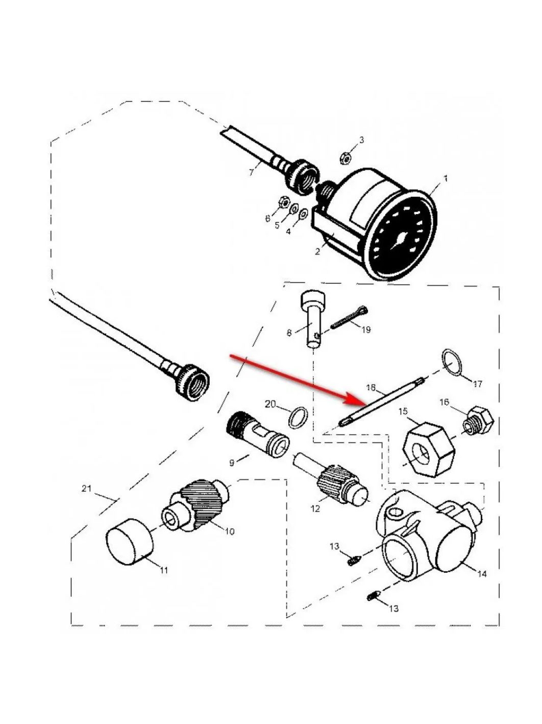 Тросик привода спидометра Тайга С40600275