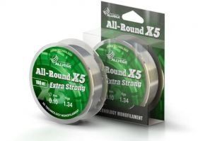 Леска ALLVEGA "ALL-ROUND X5" 0, 16мм (100м) (3, 28кг) прозрачная LAR10016