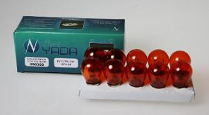 Автолампа 24-21/5 2-х контактная YADA Yellow смещенный цоколь (желтая) (1шт.)