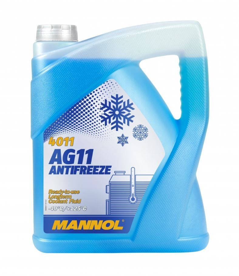 Антифриз MANNOL Antifreeze AG11 (-40 °C) Longterm 4011 5л синий готовый