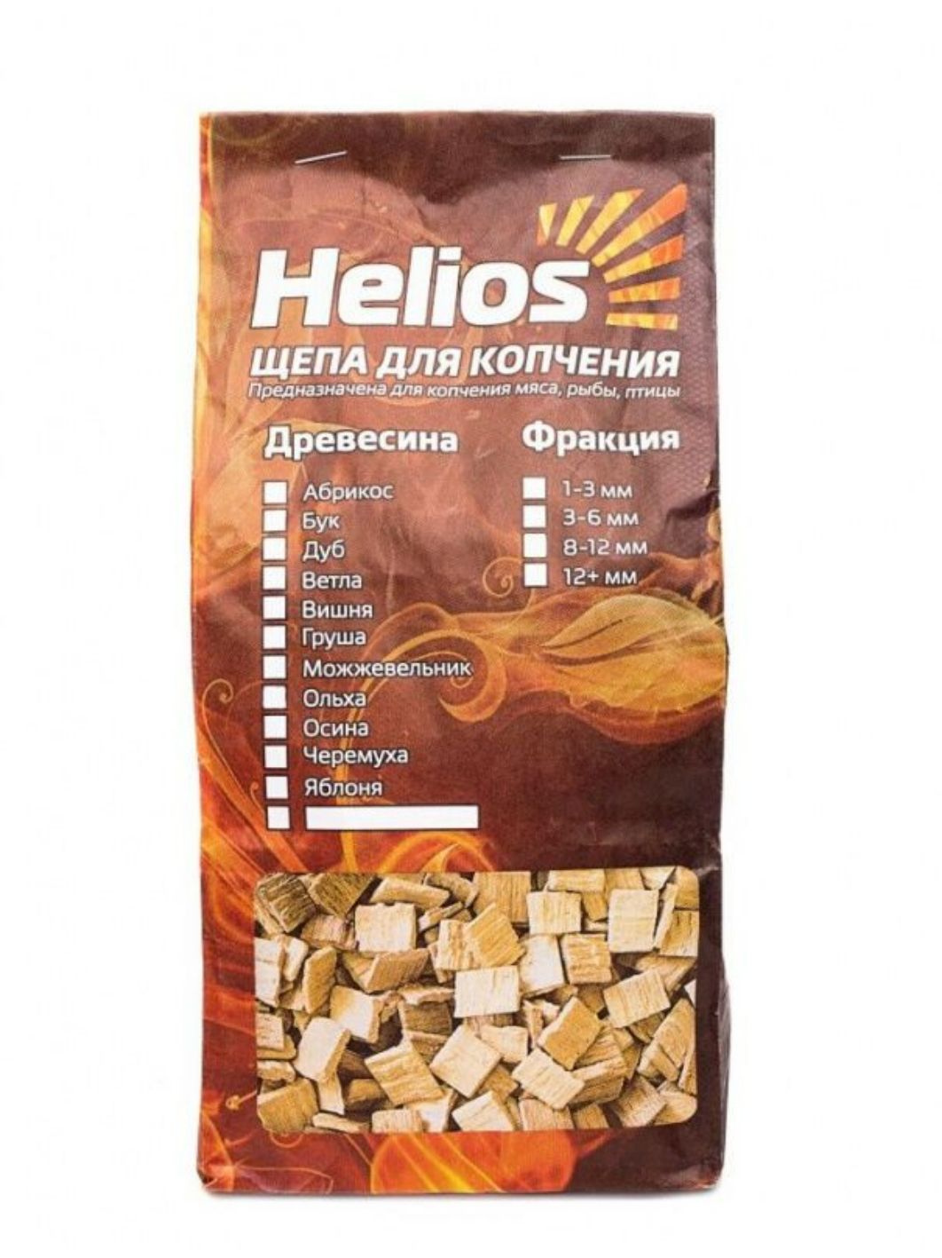 Щепа для копчения (яблоня) 2 л (schepa jablonja Helios) Helios
