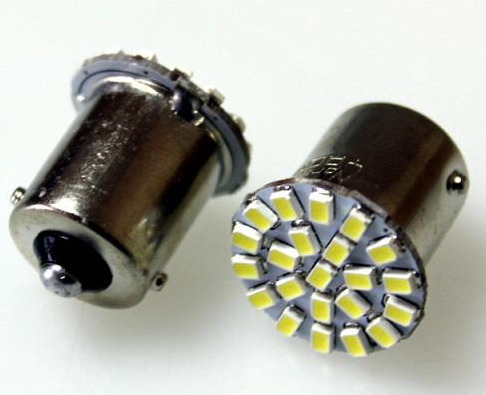 Светодиод 24V R10W (G18.5) белый 22SMD YADA (904811) (1шт.)