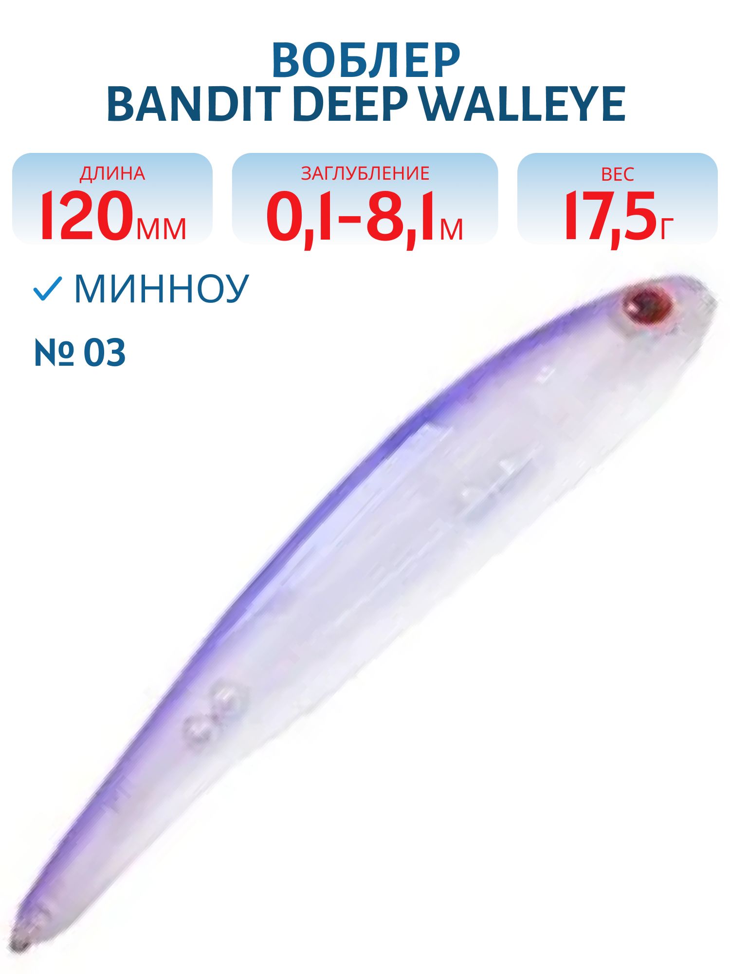 Воблер BANDIT DEEP WALLEYE 03