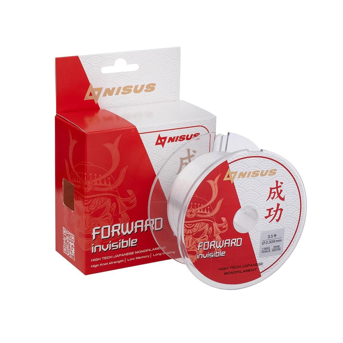 Леска FORWARD Invisible 0, 309mm/300m Nylon Transparent Nisus 