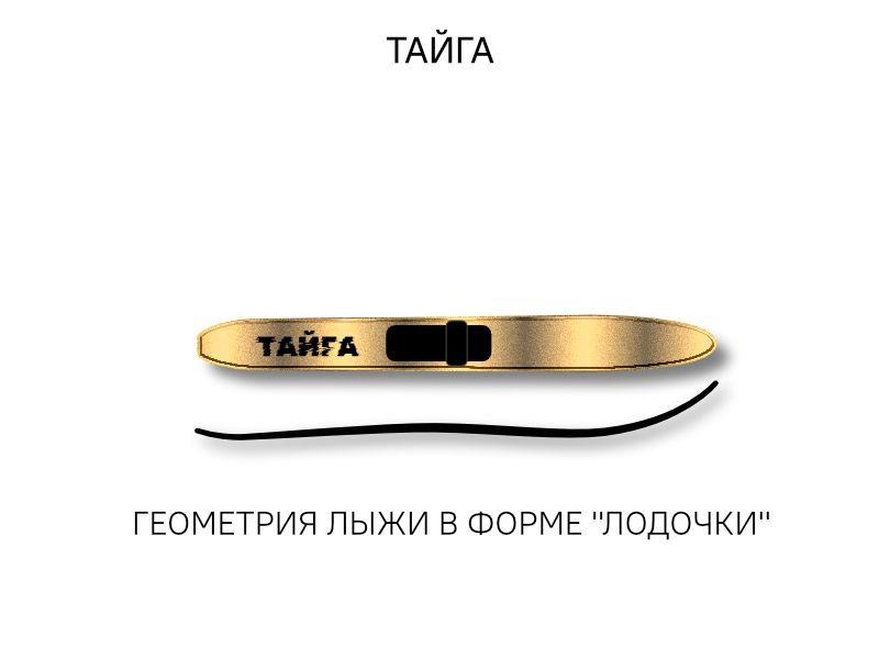 Лыжи дерево-пластик "ТАЙГА" 185/15 см