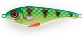 Воблер Джеркбейт Strike Pro Buster Jerk II Shallow Runner,  120 мм,  37 гр,  Загл. 0, 3м.-2, 0м.,  Медленно всплывающий,  цвет: C382F Golden Perch,  WOLF COLOR,  (EG-049#C382F)