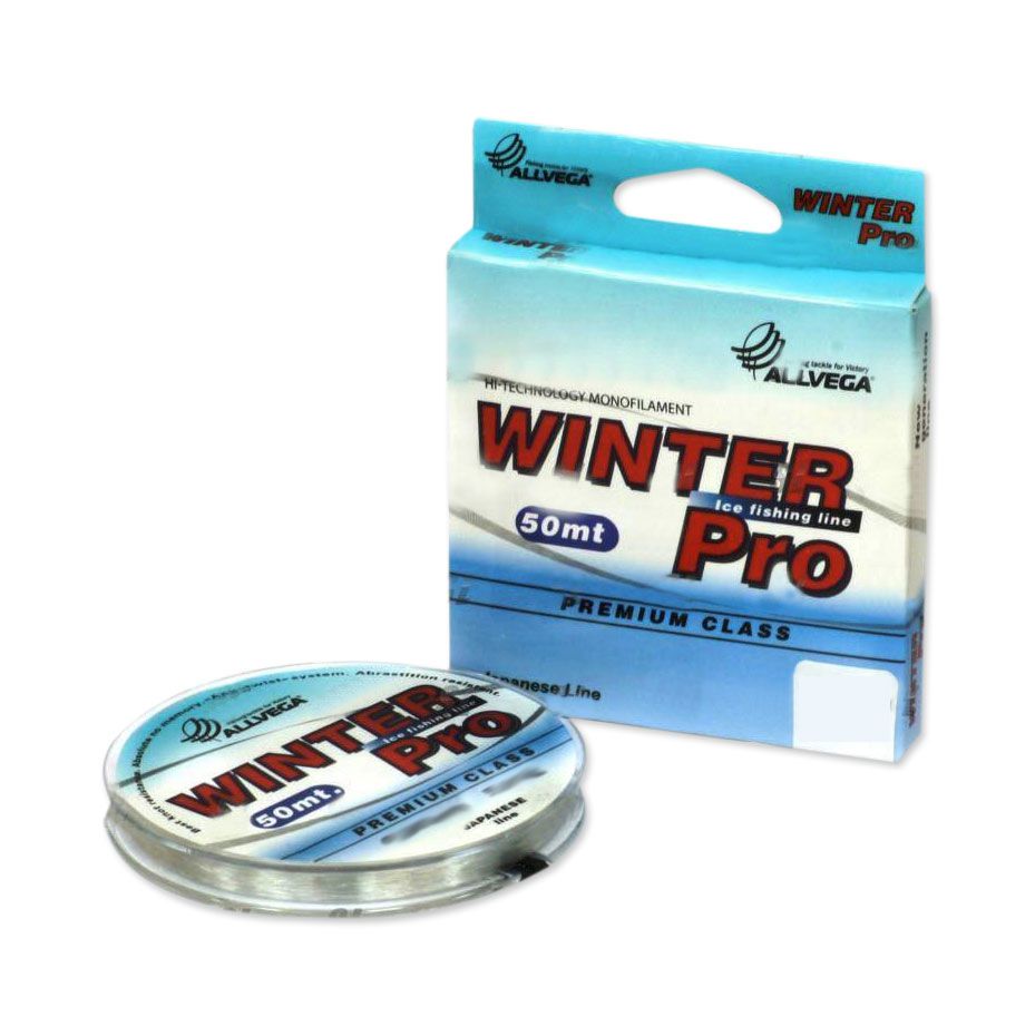 Леска ALLVEGA поводковая "Winter Pro" 0, 19мм (50м) (5, 9кг) прозрачная WPRO5019 