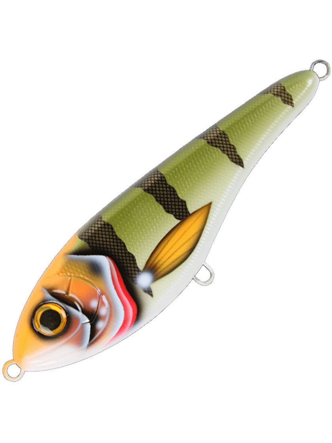 Воблер Джеркбейт Strike Pro Buster Jerk Sinking,  150 мм,  75 гр,  Загл. 0, 5м.-4, 0м.,  Тонущий,  цвет: CWC011 Lightning Perch,  (EG-048#CWC011)