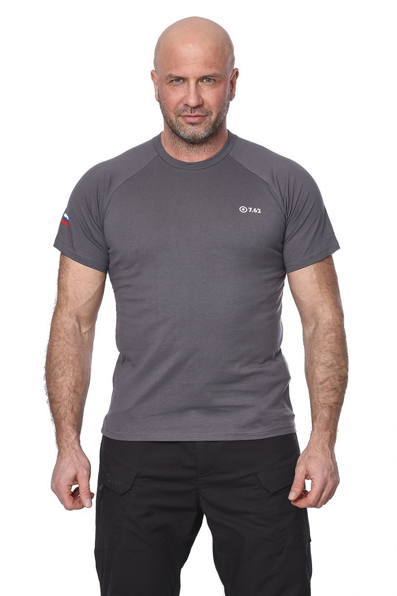 Футболка "Mini Logo T-Shirt"(Мини лого) (хлопок,  серый) 7TS-04GR (XXL/54)