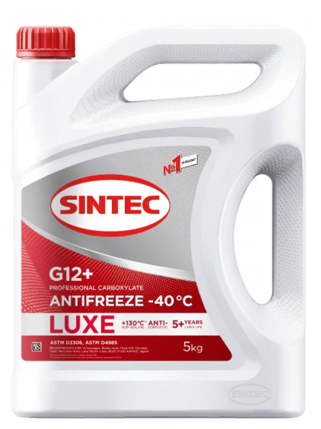 Антифриз SINTEC LUX G12+ 5кг красный