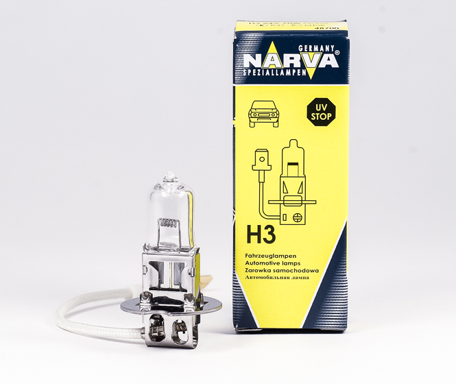 Автолампа галогеновая H3 24V-70 NARVA (48700) (1шт.)