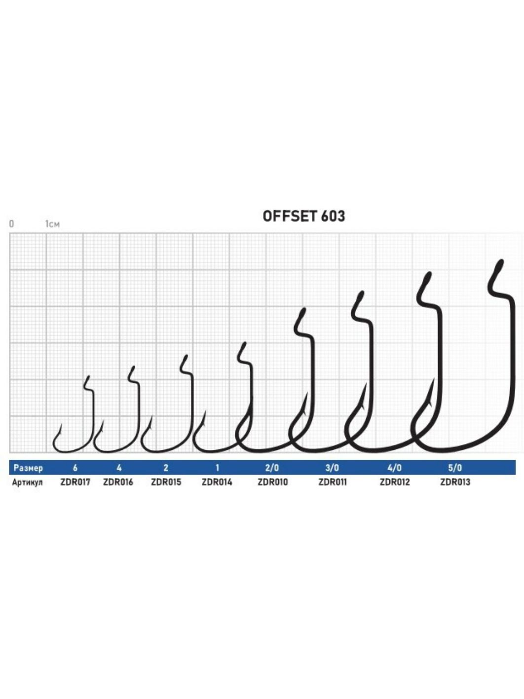 Крючок Offset ZUB 603 # 3/0 (5 шт)