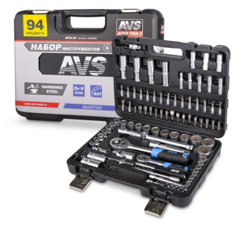 Набор инструмента универсальный 94 предмета 1/2",  1/4" AVS MASTER MTS-94