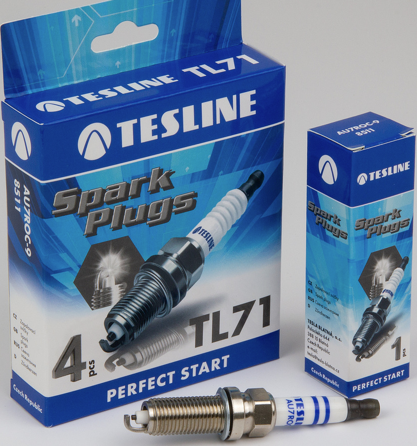 Свечи TESLINE AU7ROC-9 Лада Веста (дв. H4M),  Ларгус,  Гранта (дв. 11182) (TL71) (4шт.к-т)