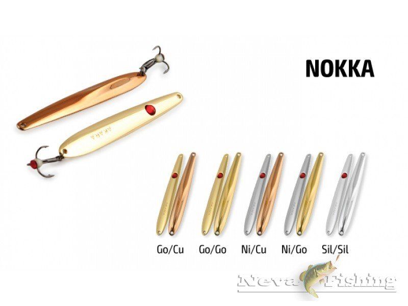 Блесна зимняя Akara Ice Nokka 75 10 гр.Sil/Sil