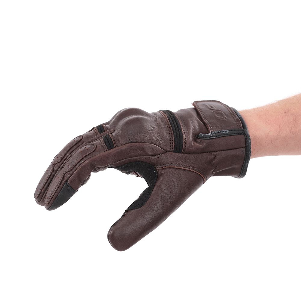 Перчатки DF STREET Matte Brown кожаные M