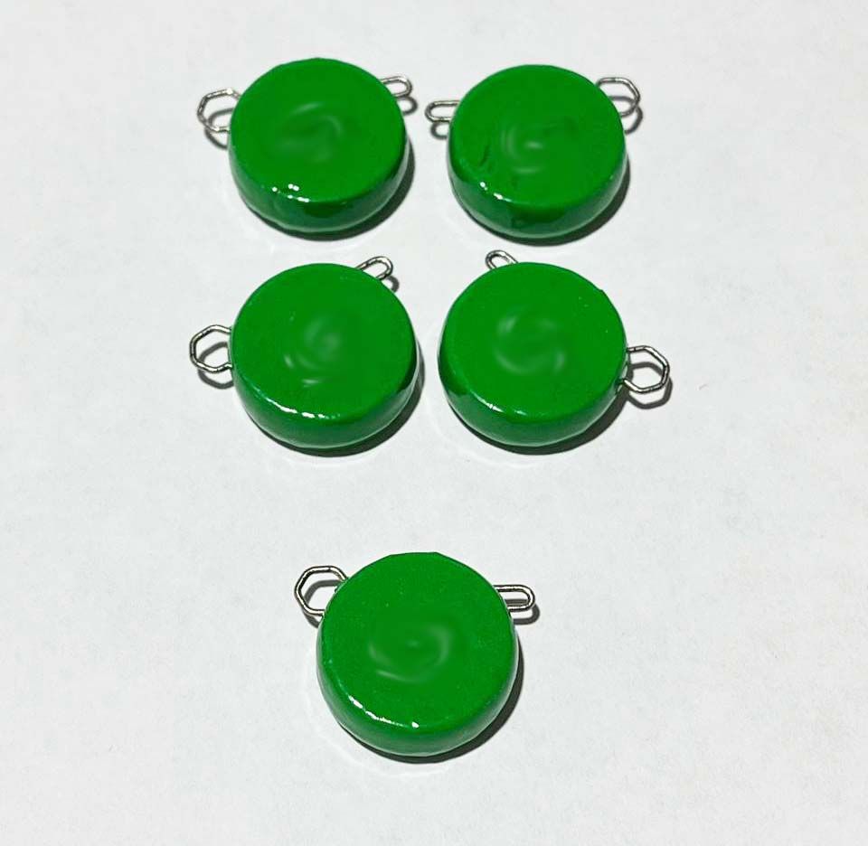 Таблетка разборная зеленая флюоресцетная 18г,  Заст.d-0, 8мм 5шт/уп