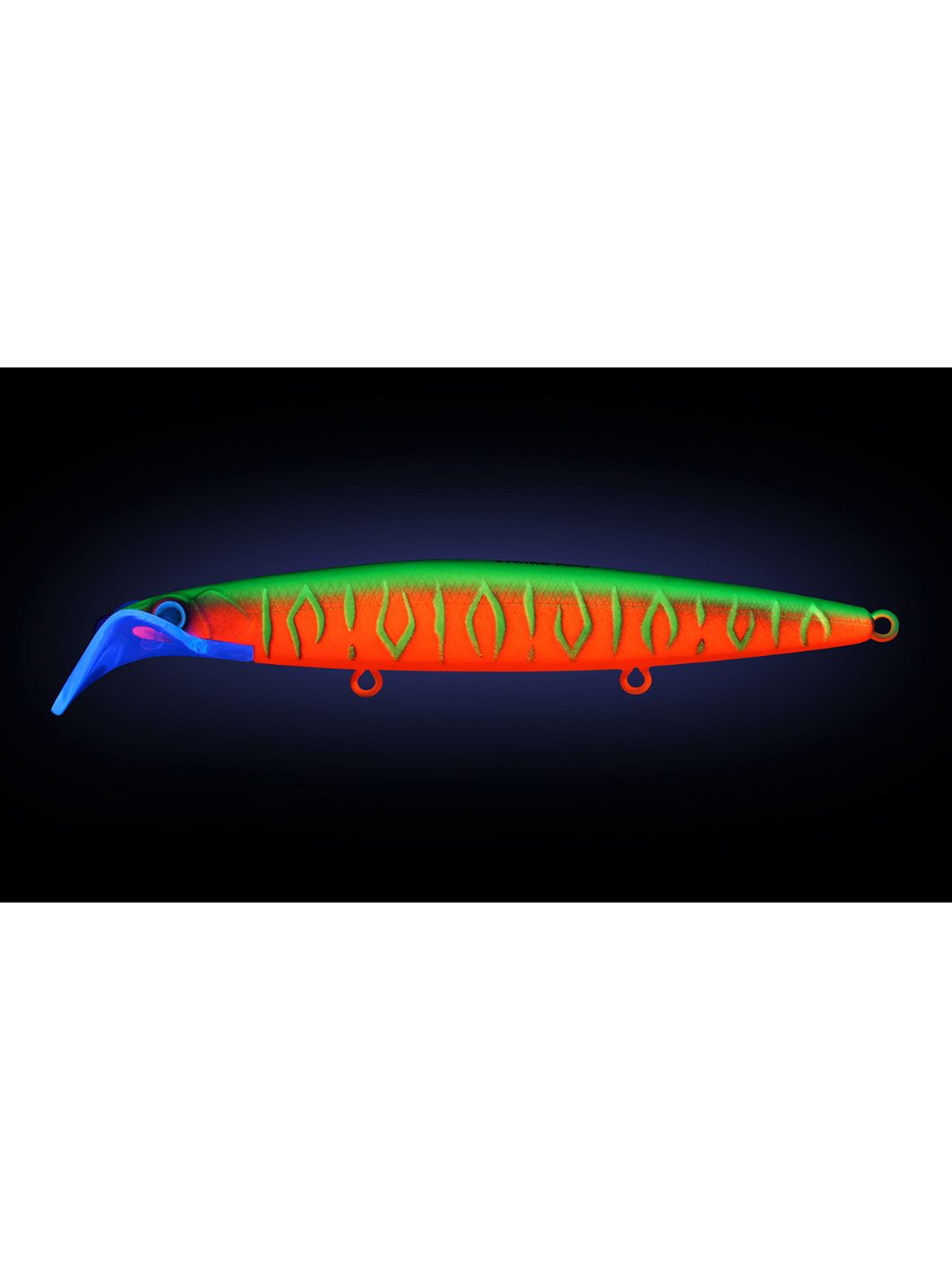 Воблер Минноу Strike Pro Scooter Minnow 110F,  110 мм,  11, 8 гр,  Загл. 1, 5м.-2, 5м.,  Плавающий,  цвет: A230S Watermelon Mat Tiger,  (EG-186F#A230S)