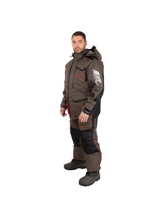 Костюм зимний поплавок Huntsman Siberia Floating,  ткань Breathable,  до -45°С,  цвет Серый/Черный (Размер:44-46,  Рост:170)