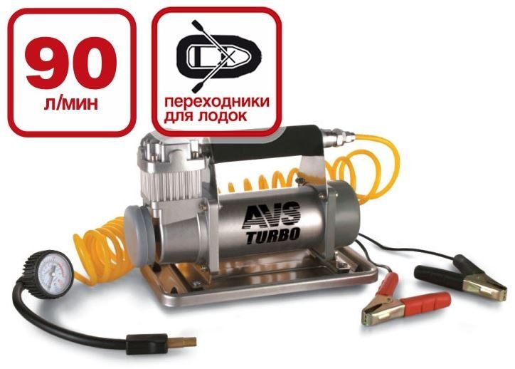 Компрессор AVS KS900 (12В,  90л/мин,  10атм)