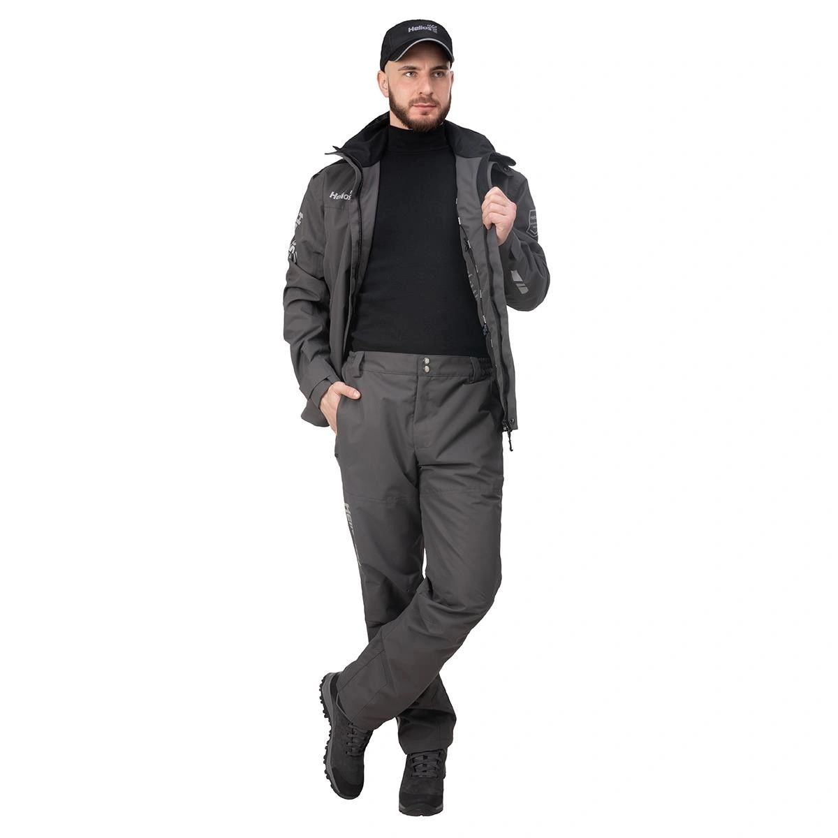 Костюм мембранный BERG PRO графит 15/15К р.M (T-KBP-M-48/176-GR) Helios