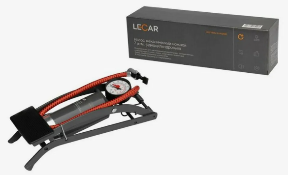 Насос ножной с манометром LECAR (LECAR000020606)