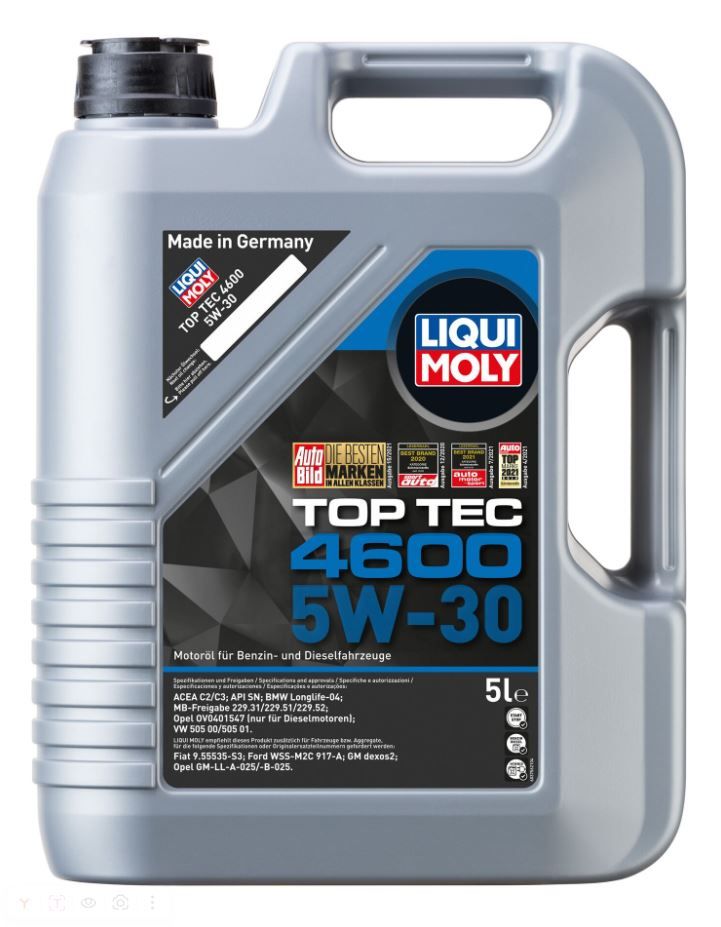 LIQUI MOLY "Top Tec 4600" 5W30 5L синтетическое моторное масло 8033/2316