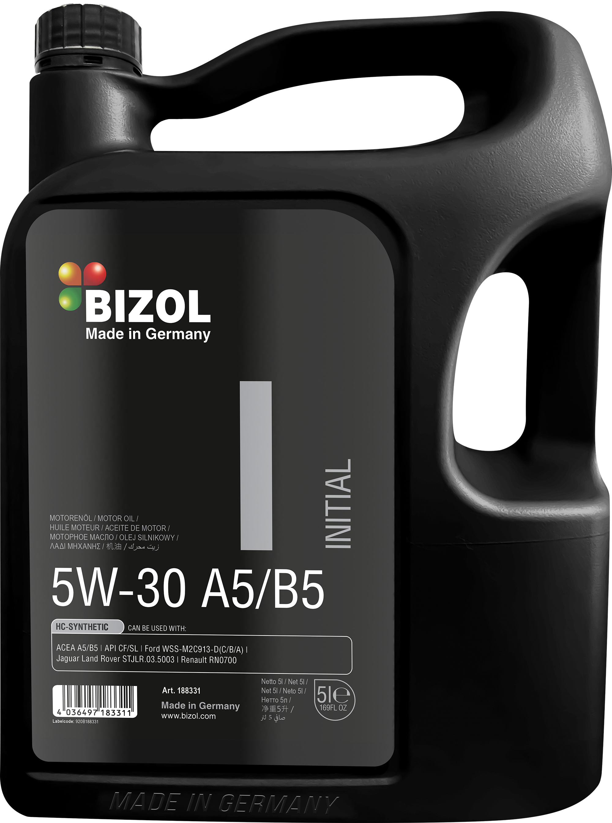 BIZOL НС-СИНТЕТИЧЕСКОЕ INITIAL 5W30 5л A5/B5 моторное масло