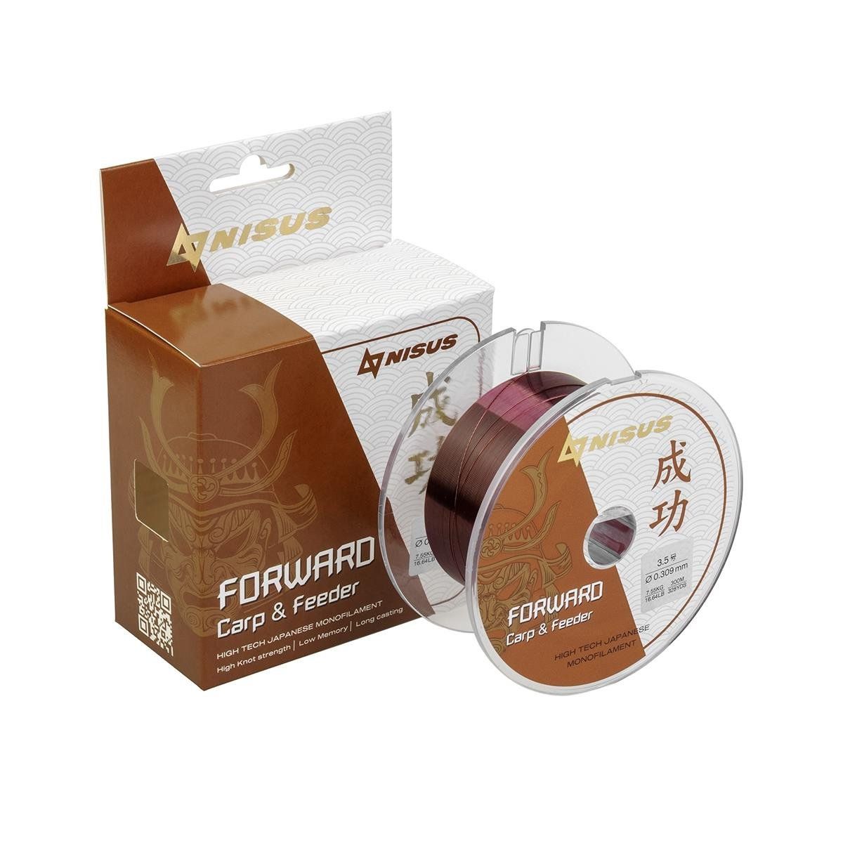 Леска FORWARD Carp&Feeder brown 0, 203mm/300m Nylon Nisus 
