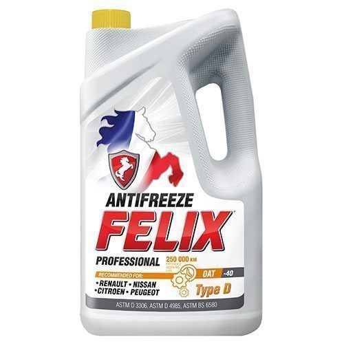 Антифриз FELIX PROFESSIONAL TYPE D  5л. желтый