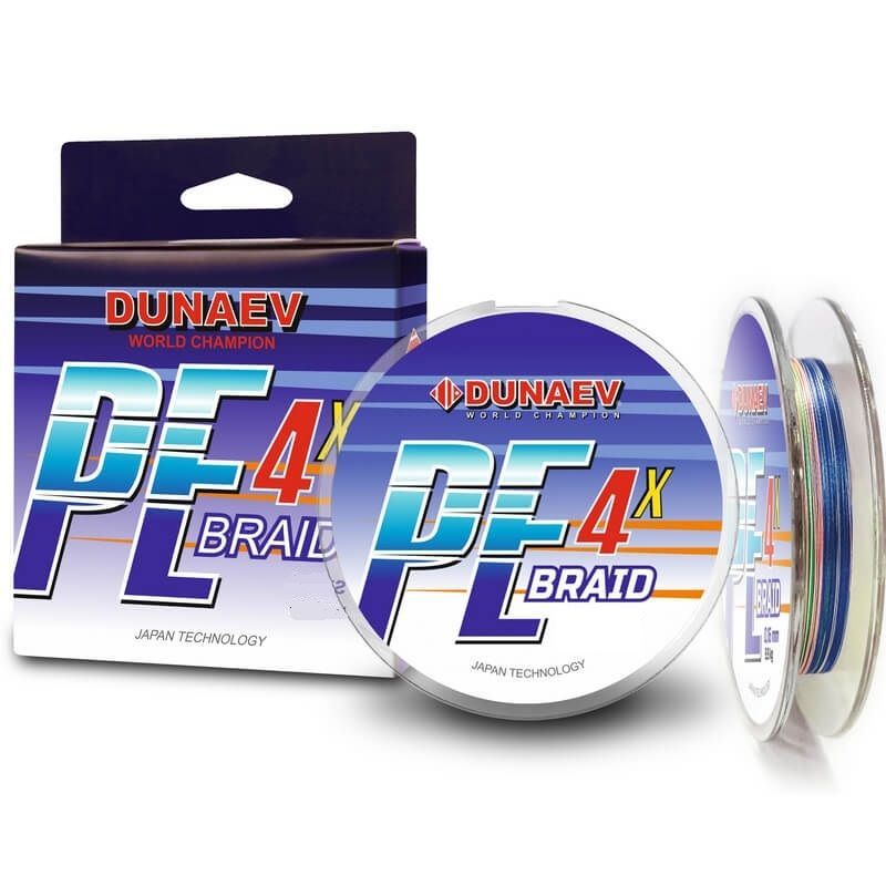 Шнур DUNAEV BRAID PE X4 150м 0, 26мм Multicolor
