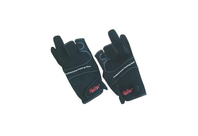 Перчатки спиннингиста Alaskan Red/BL M (AGWK-11M) двухпалые