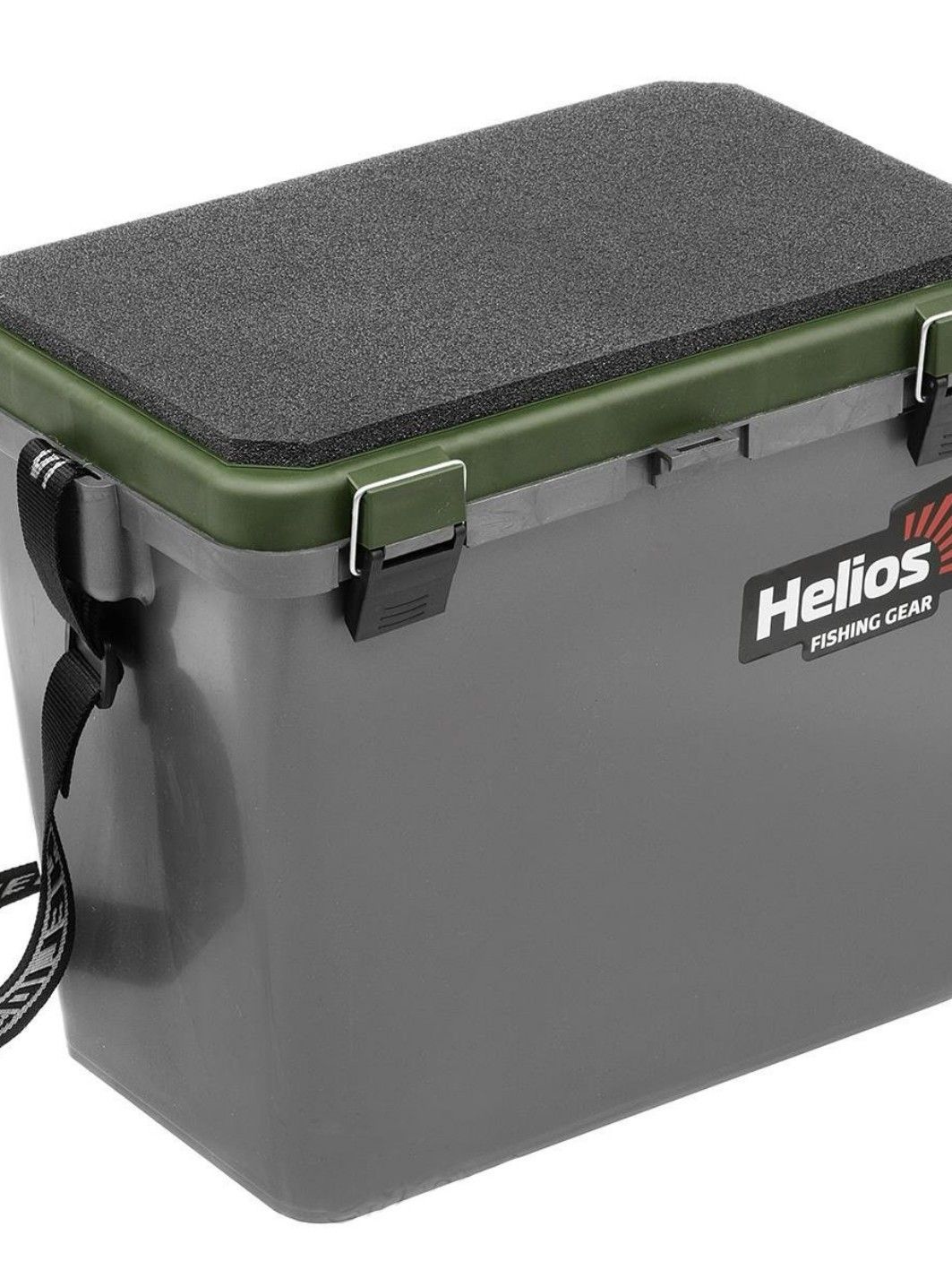 Ящик рыболовный зимний (19л) односекционный серый/хаки Helios