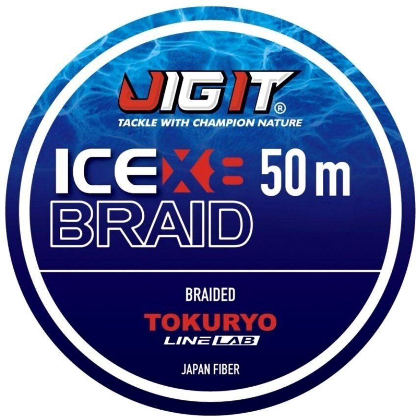 Шнур плетёный Jig It x Tokuryo Ice Braid X8 Blue 1.0 PE 50m