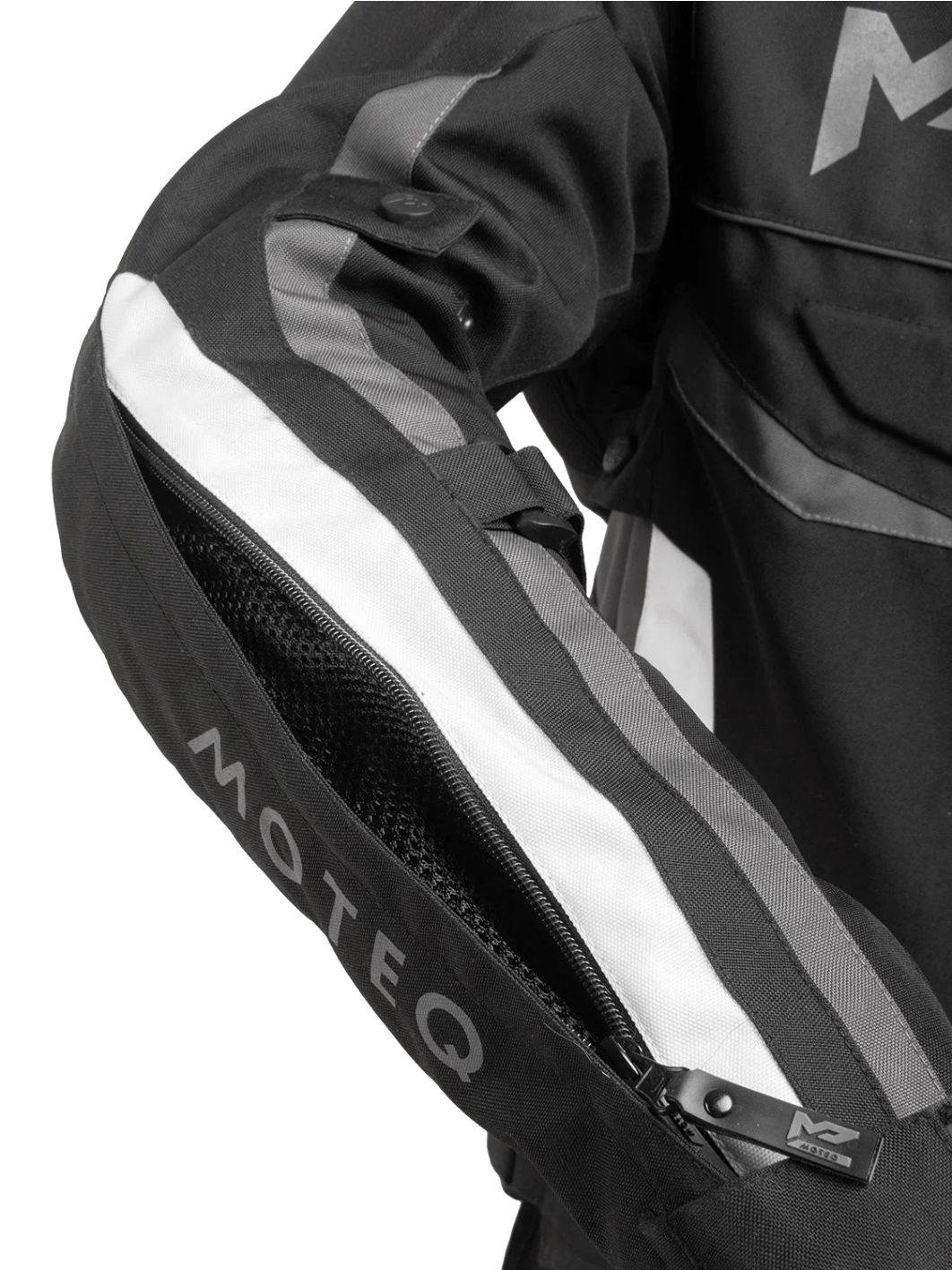 Куртка текстильная MOTEQ GRAY черно-серая 3XL