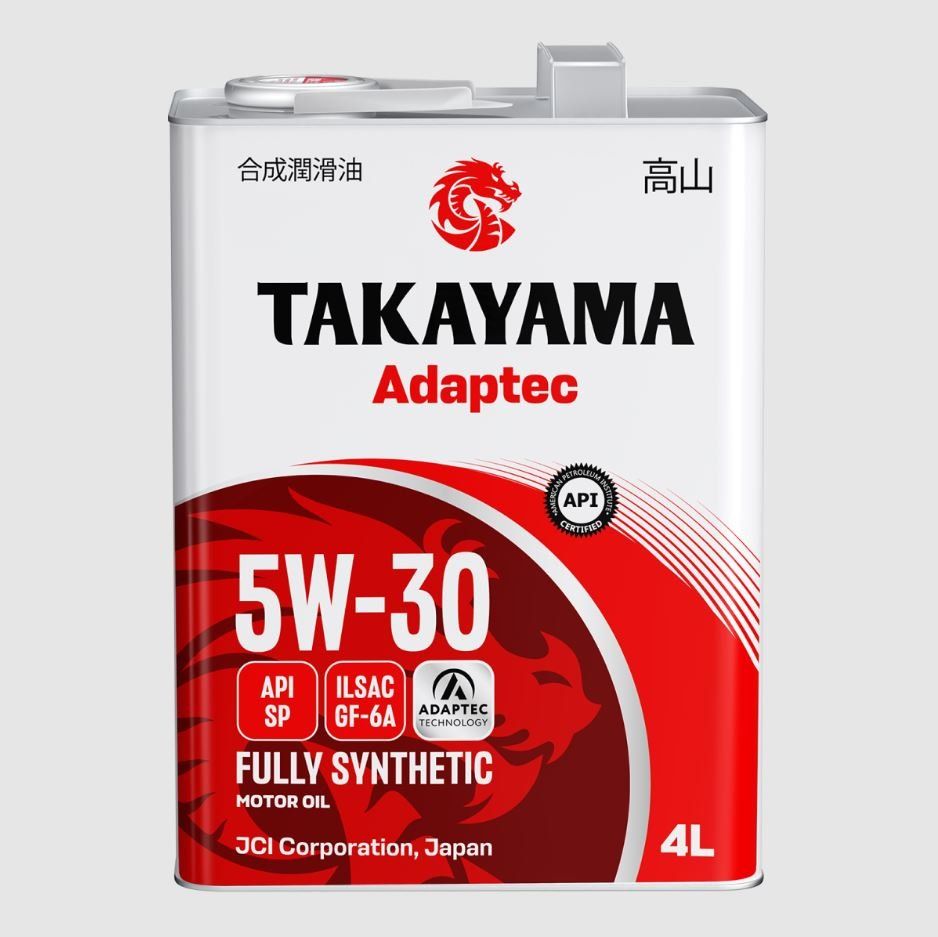 TAKAYAMA ADAPTEC 5W30 ILSAC GF-6A API SP 4л синтетическое моторное масло