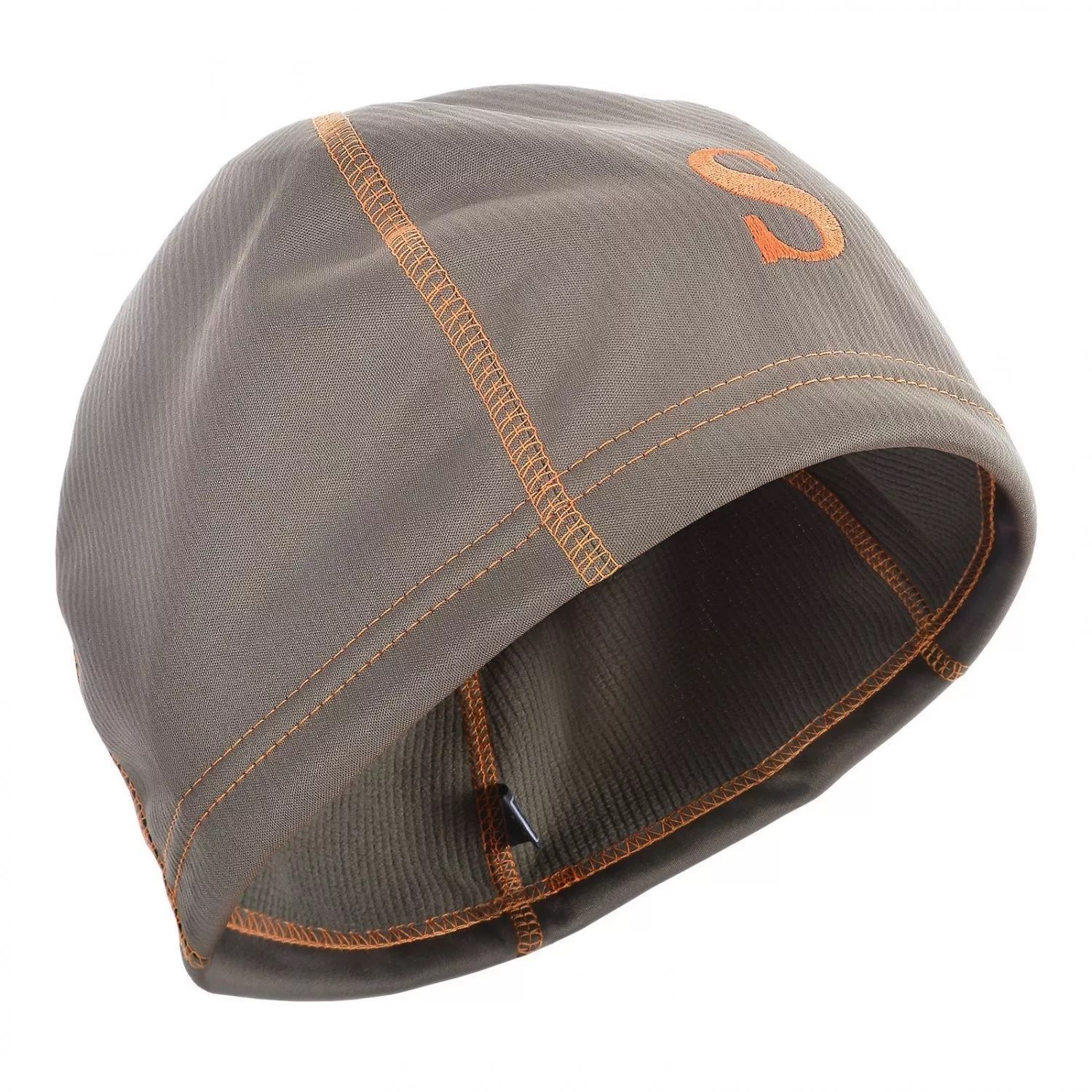 Шапка мужская демисезонная "Spring -330",  softshell,  олива/ olive (вышивка оранжевая) 58 (M)