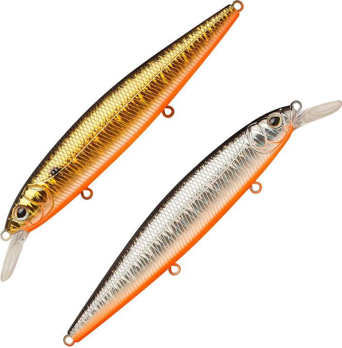Воблер Минноу Strike Pro Bold 110SP,  110 мм,  15, 4 гр,  Загл. 0, 8м.-1, 5м.,  Нейтральный,  цвет: A70-613-SBO Double Silver/Smoked,  (EG-191A-SP#A70-613-SBO)