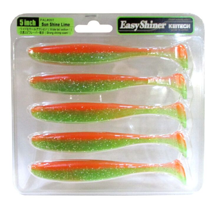 Приманка съедобная Keitech Easy Shiner 3.5" PAL #05 Sun Shine Lime