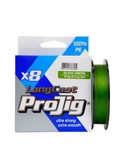 Шнур ProJig X8 Long Cast 0, 16мм 12, 0кг 100м хаки