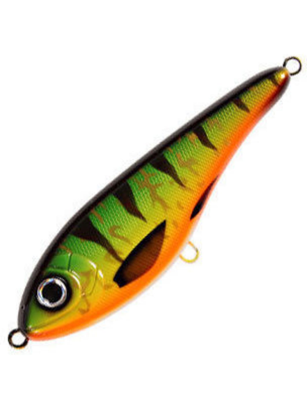 Воблер Джеркбейт Strike Pro Buster Jerk II Shallow Runner,  120 мм,  37 гр,  Загл. 0, 3м.-2, 0м.,  Медленно всплывающий,  цвет: CWC017 Green Tiger,  CWC,  (EG-049#CWC017)
