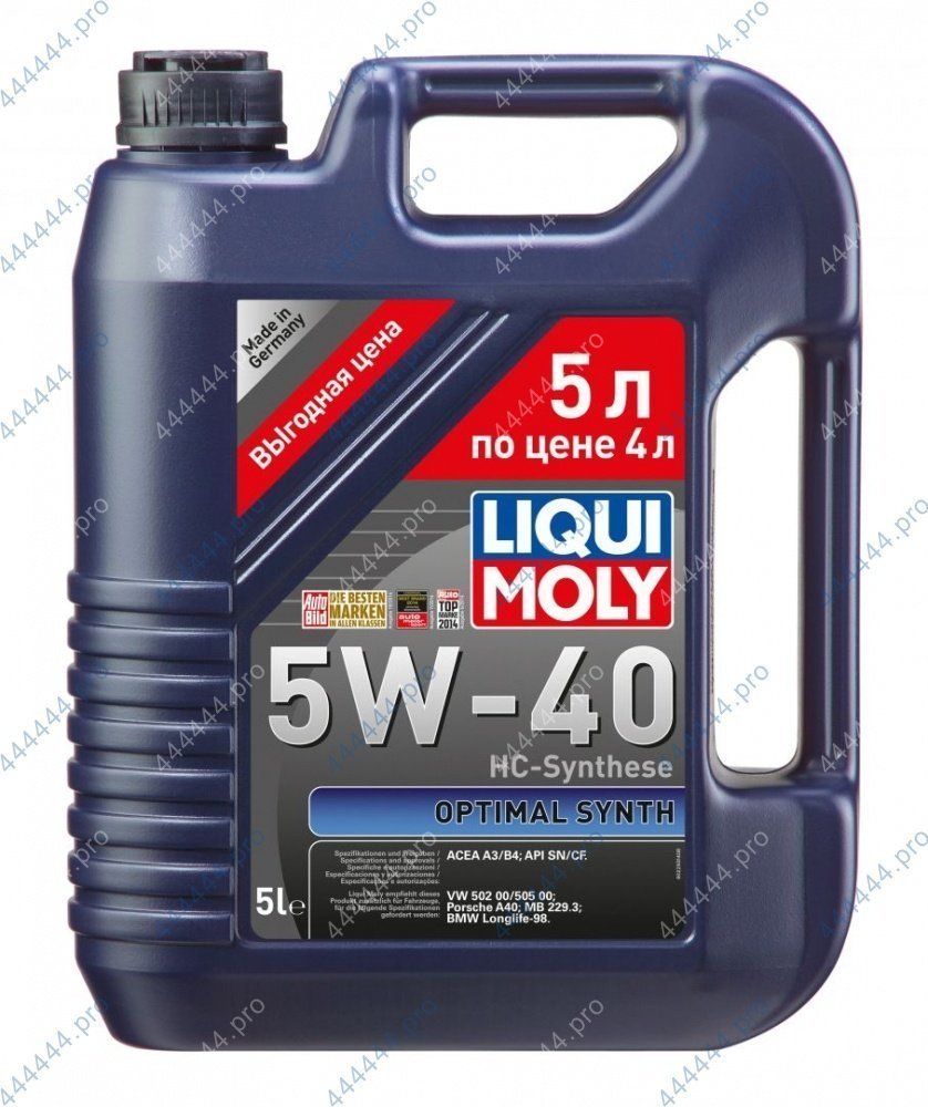 LIQUI MOLY "Optimal Synth" 5W40 5L синтетическое моторное масло 2293/3926