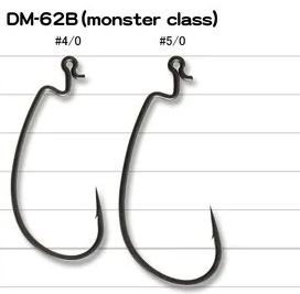 Крючки офсетные Vanfook DM-62 #4/0 stealth black