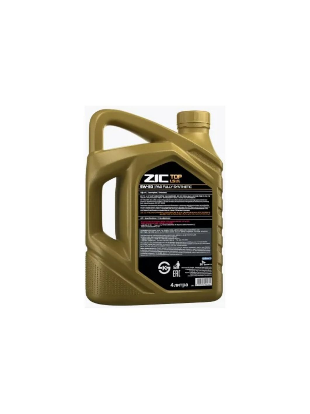 ZIC TOP LS 5W30 4л синтетическое моторное масло