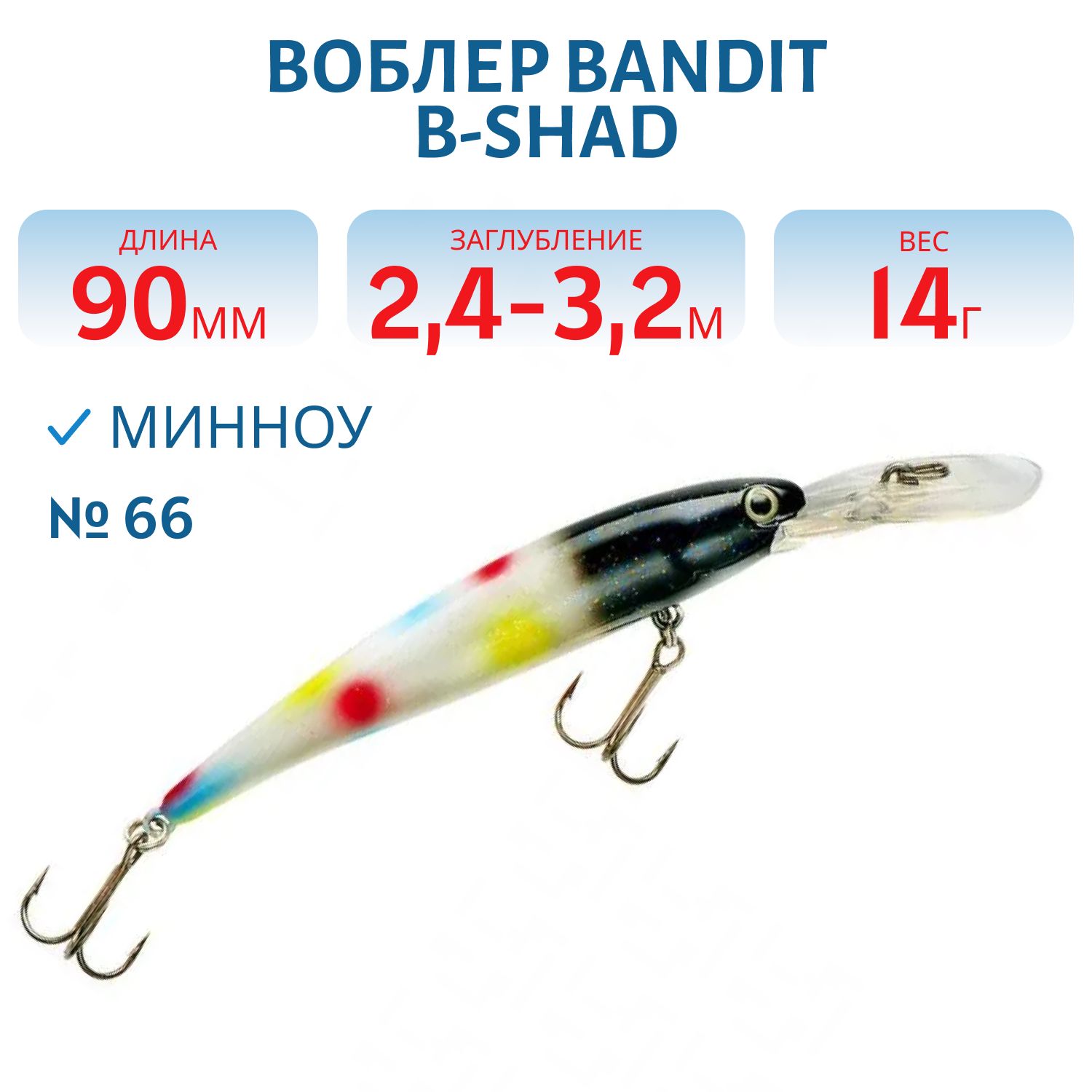 Воблер BANDIT B-SHAD 66